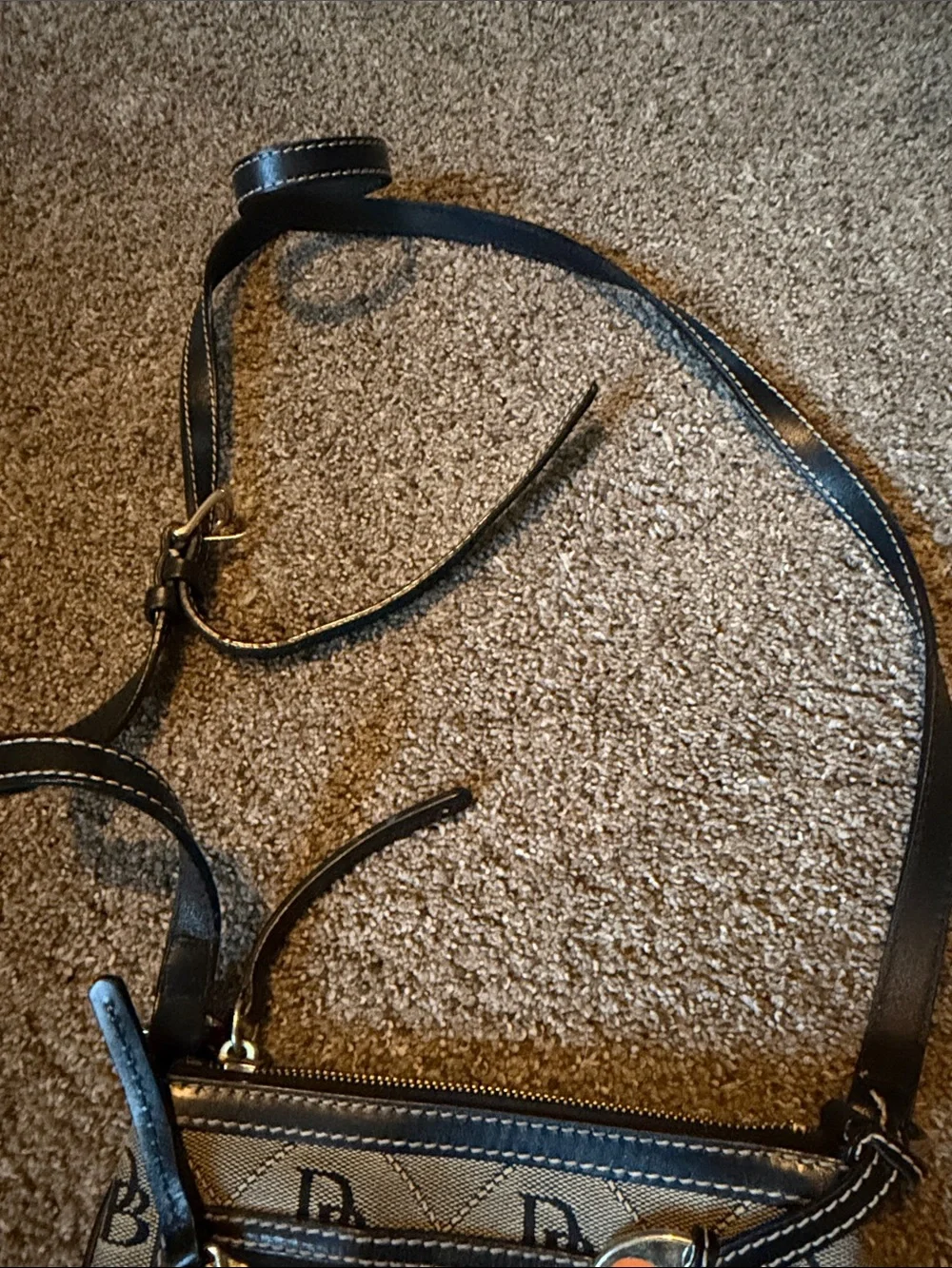 Dooney & Bourke Black and Gray Crossbody Bag